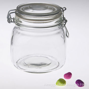 Airtight glass container, 95mm bottom diameter